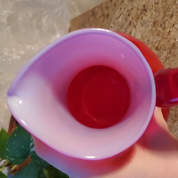 Zabkowice red glass vase - Picture 9 of 14